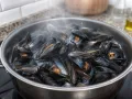 Cocción de los mejillones