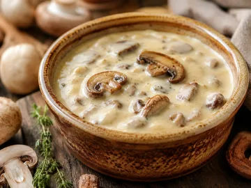 BECHAMEL CON CHAMPIÑONES