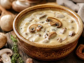 BECHAMEL CON CHAMPIÑONES