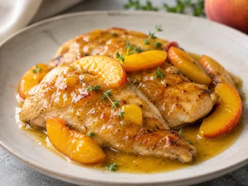 FILETES DE POLLO CON SALSA DE MELOCOTÓN