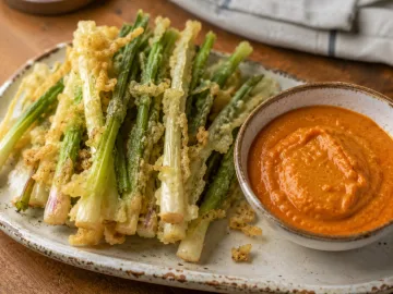 VERDURAS AL VAPOR CON VINAGRETA TEMPLADA  Y CRUJIENTE DE BEICON
