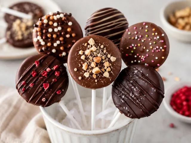 PIRULETAS DE CHOCOLATE