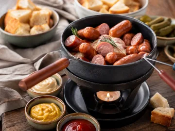 FONDUE DE SALCHICHAS