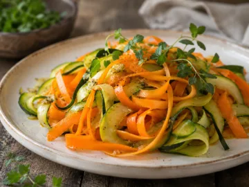 TAGLIATELLE DE ZANAHORIAS Y CALABACIN