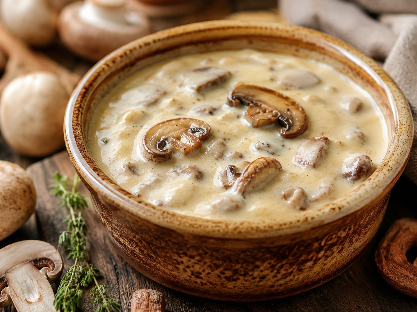 BECHAMEL CON CHAMPIÑONES