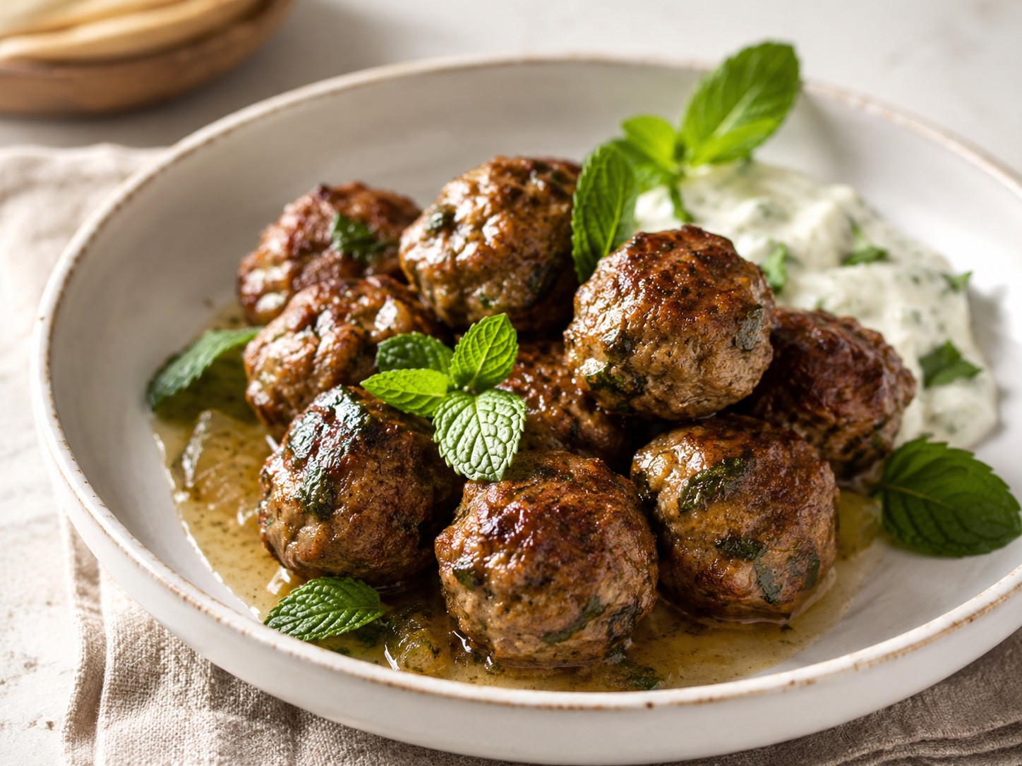 ALBÓNDIGAS DE CORDERO A LA MENTA