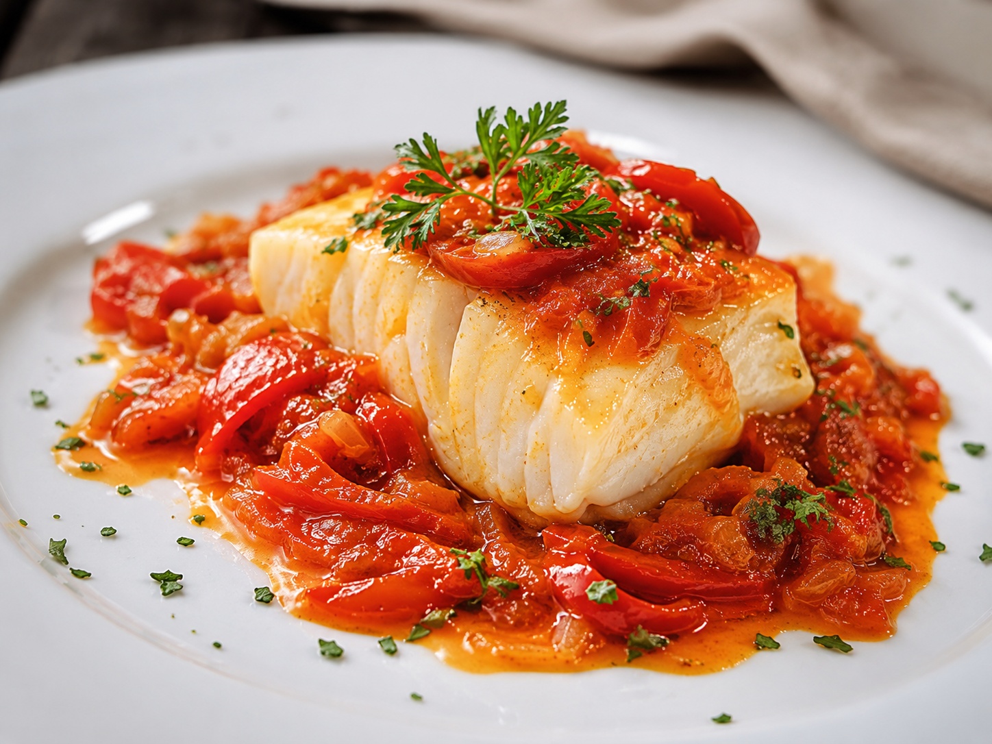 BACALAO AL VAPOR CON SALSA VIZCAINA